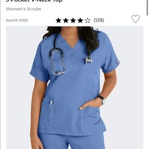 Cherokee Womens Scrubs size small for top and bottom, ceil color